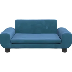 MAISON EXCLUSIVE - Lit pour chien bleu 70x45x33 cm velours