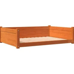 MAISON EXCLUSIVE - Lit pour chien cire marron 105,5x75,5x28 cm bois de pin massif