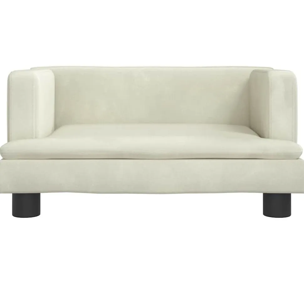 MAISON EXCLUSIVE - Lit pour chien crème 60x40x30 cm velours