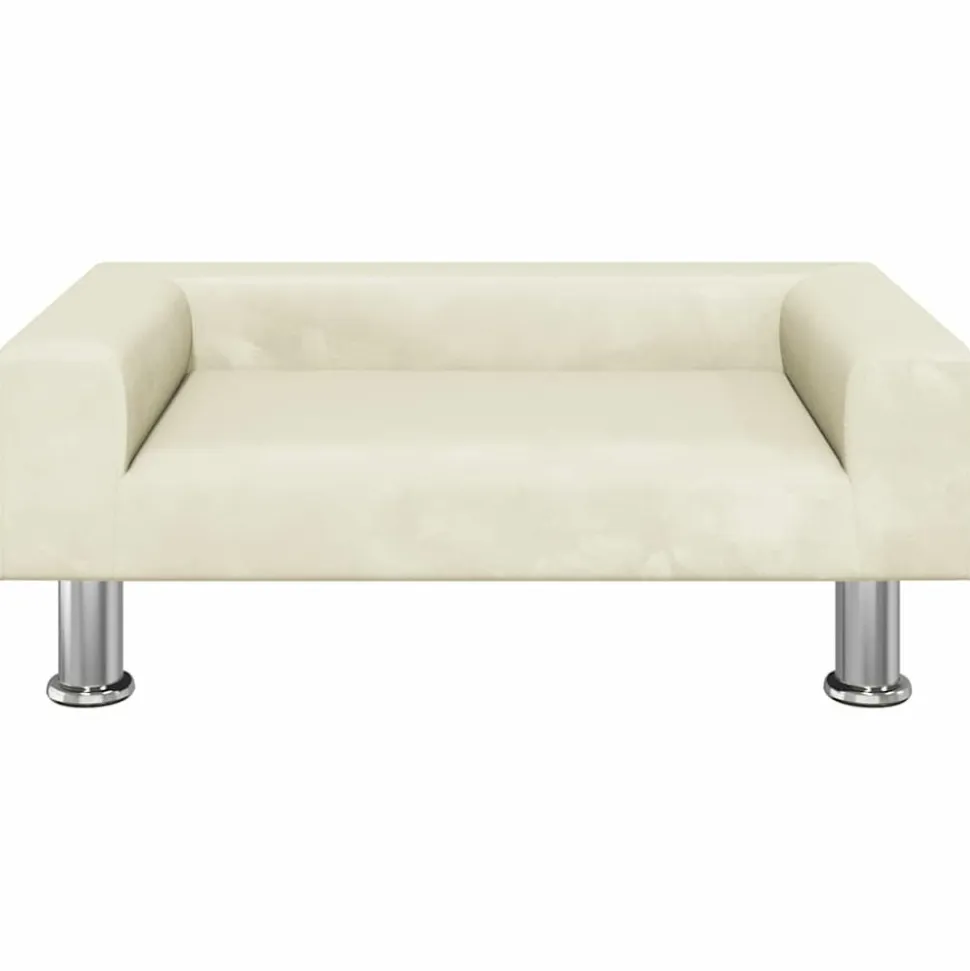 MAISON EXCLUSIVE - Lit pour chien crème 70x45x26,5 cm velours