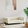 MAISON EXCLUSIVE - Lit pour chien crème 95x55x30 cm velours