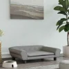 MAISON EXCLUSIVE - Lit pour chien gris clair 70x48x22 cm velours