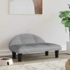 MAISON EXCLUSIVE - Lit pour chien gris clair 70x52x30 cm velours