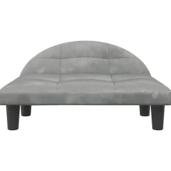 MAISON EXCLUSIVE - Lit pour chien gris clair 70x52x30 cm velours