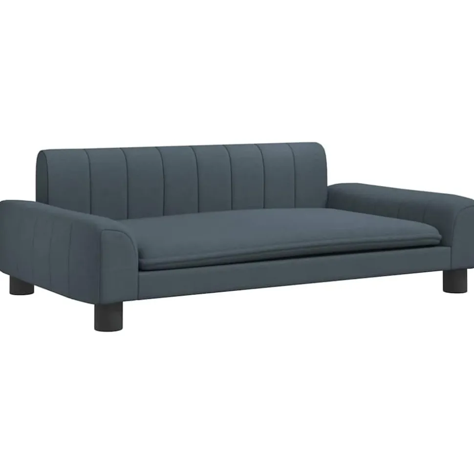 MAISON EXCLUSIVE - Lit pour chien gris foncé 90x53x30 cm tissu