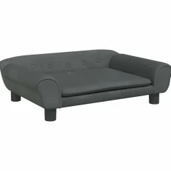 MAISON EXCLUSIVE - Lit pour chien gris foncé 70x48x22 cm velours