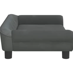 MAISON EXCLUSIVE - Lit pour chien gris foncé 70x48x22 cm velours