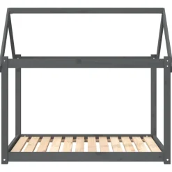 MAISON EXCLUSIVE - Lit pour chien gris 111x80x100 cm bois de pin solide