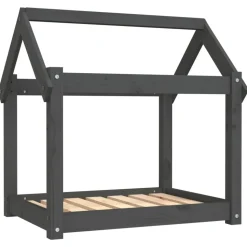 MAISON EXCLUSIVE - Lit pour chien gris 71x55x70 cm bois de pin solide