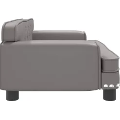 MAISON EXCLUSIVE - Lit pour chien gris 70x45x30 cm similicuir