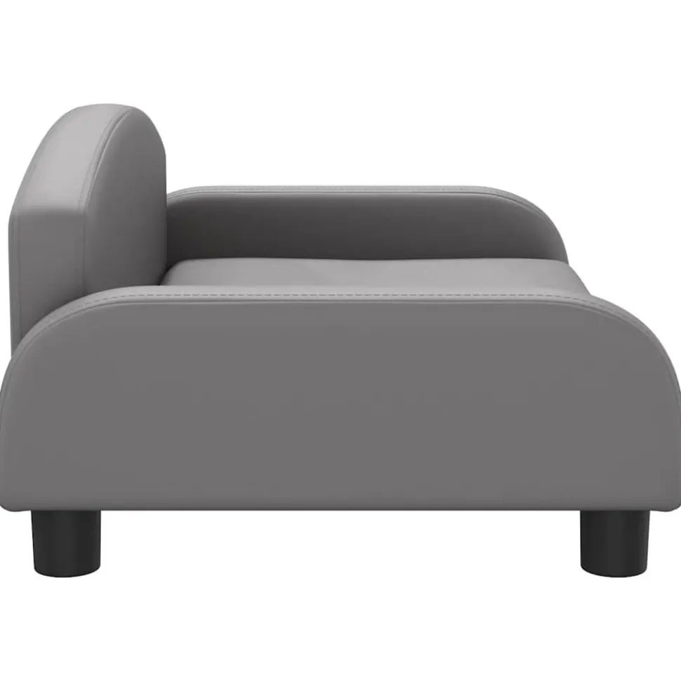 MAISON EXCLUSIVE - Lit pour chien gris 70x45x30 cm similicuir
