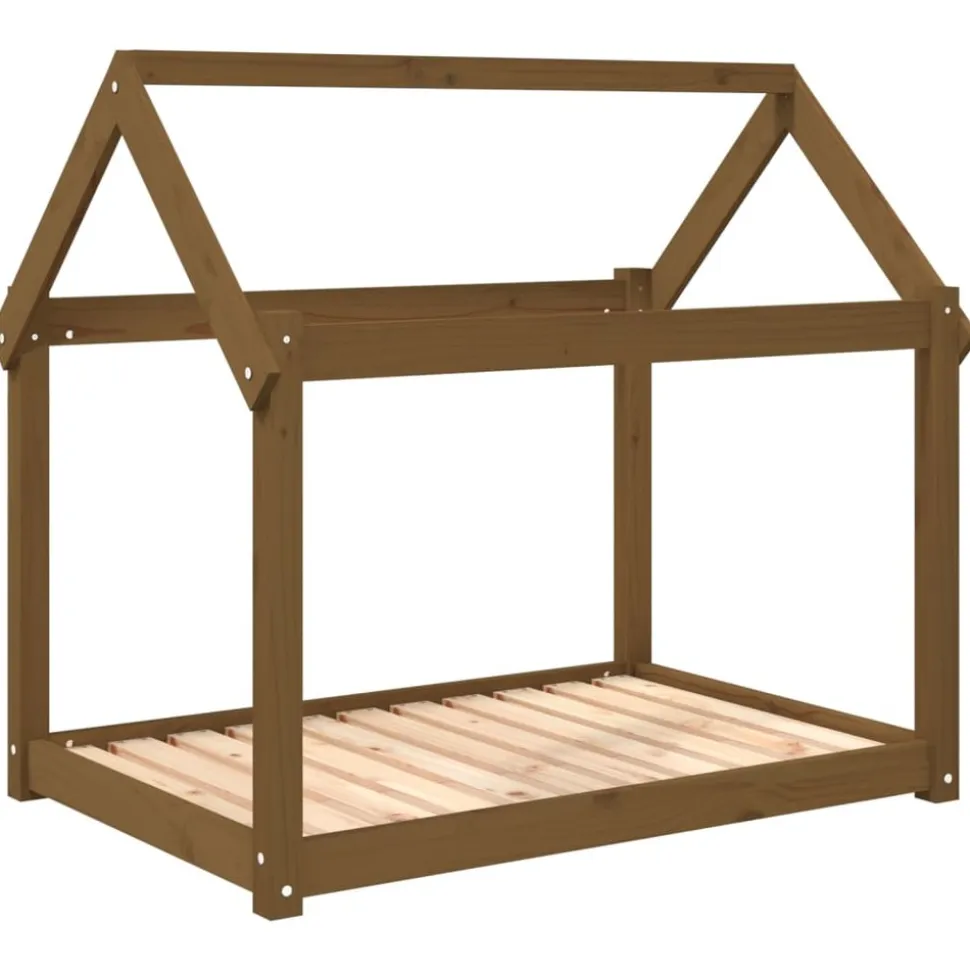 MAISON EXCLUSIVE - Lit pour chien marron miel 101x70x90 cm bois de pin solide