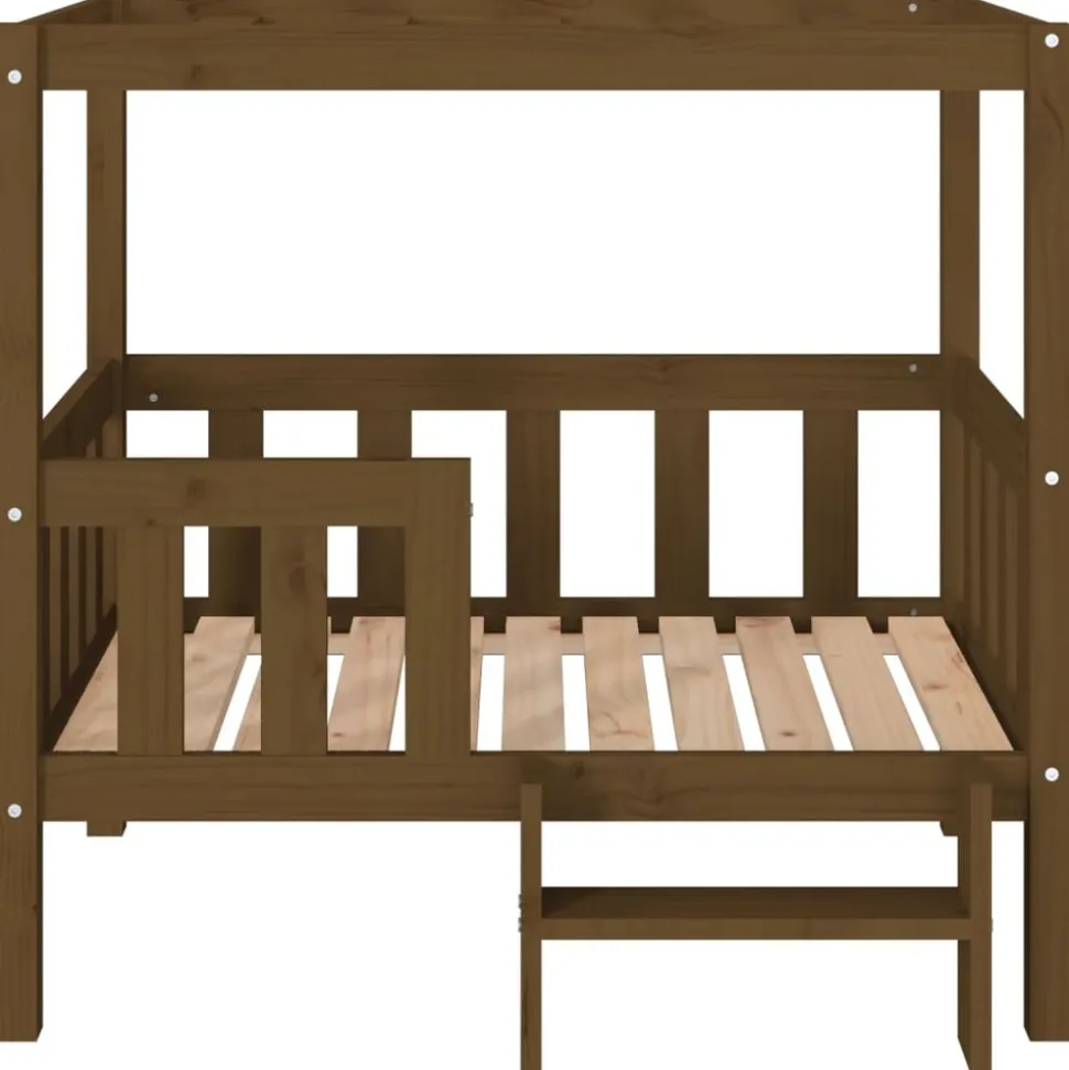MAISON EXCLUSIVE - Lit pour chien marron miel 95,5x73,5x90 cm bois de pin solide