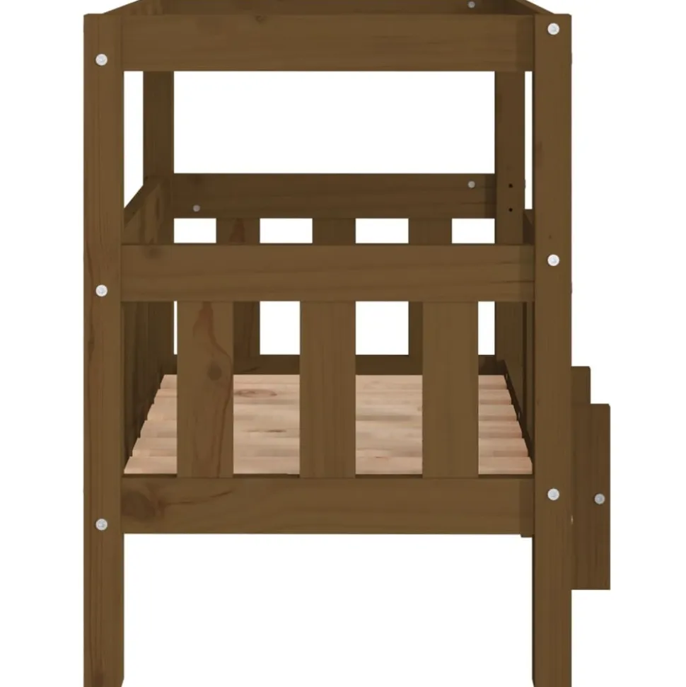 MAISON EXCLUSIVE - Lit pour chien marron miel 65,5x50,5x70 cm bois de pin solide