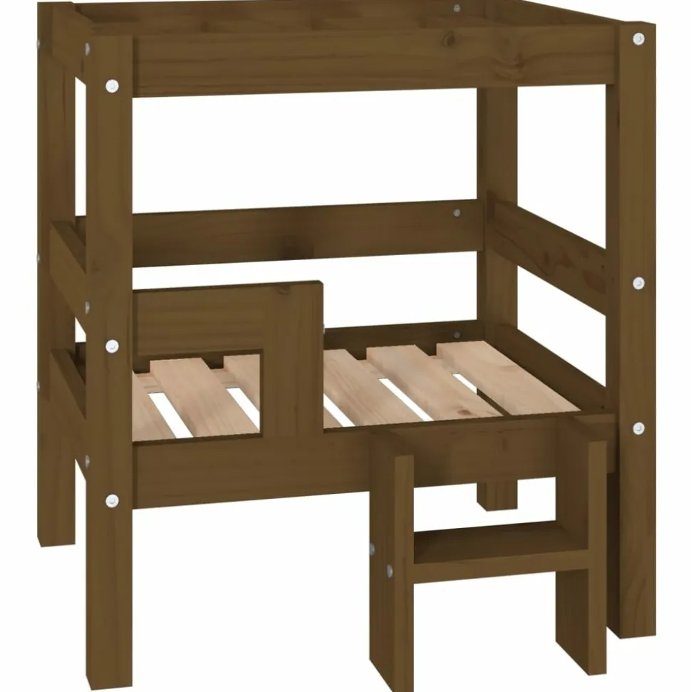 MAISON EXCLUSIVE - Lit pour chien marron miel 55,5x53,5x60 cm bois de pin solide