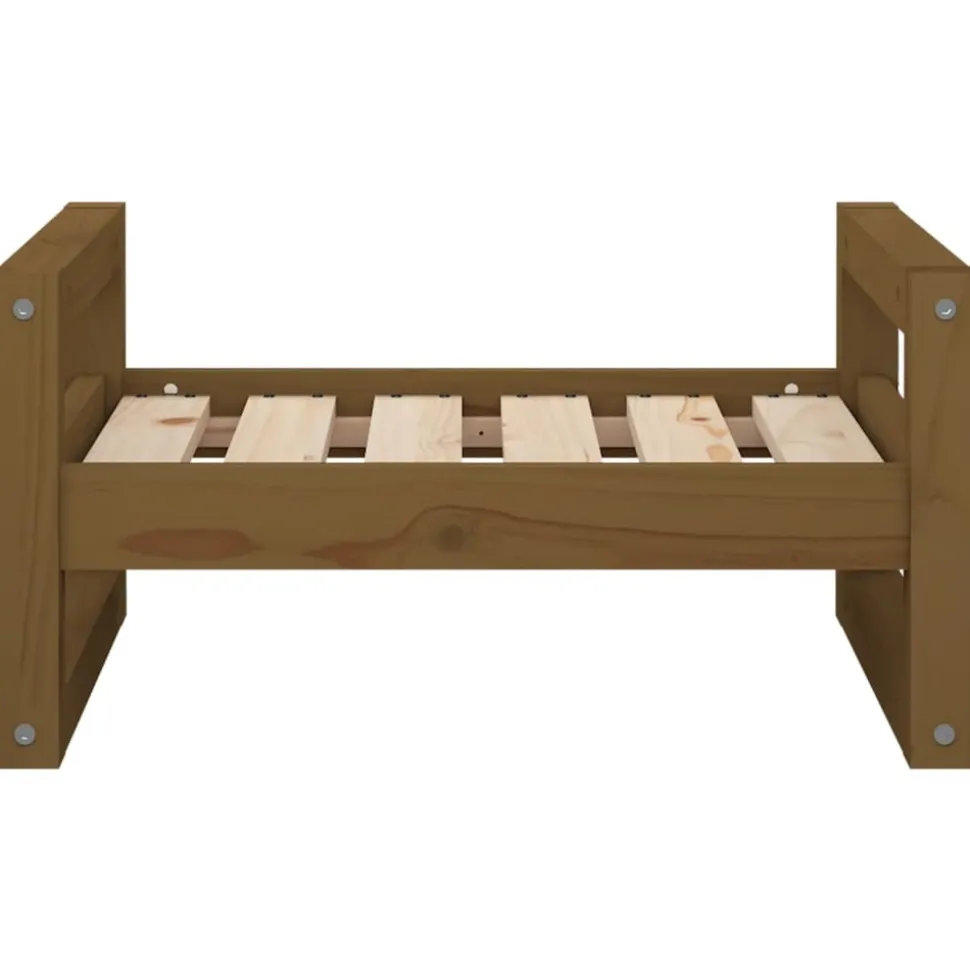 MAISON EXCLUSIVE - Lit pour chien marron miel 55,5x45,5x28 cm bois de pin solide