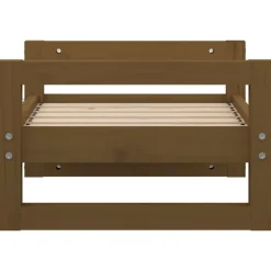 MAISON EXCLUSIVE - Lit pour chien marron miel 55,5x45,5x28 cm bois de pin solide