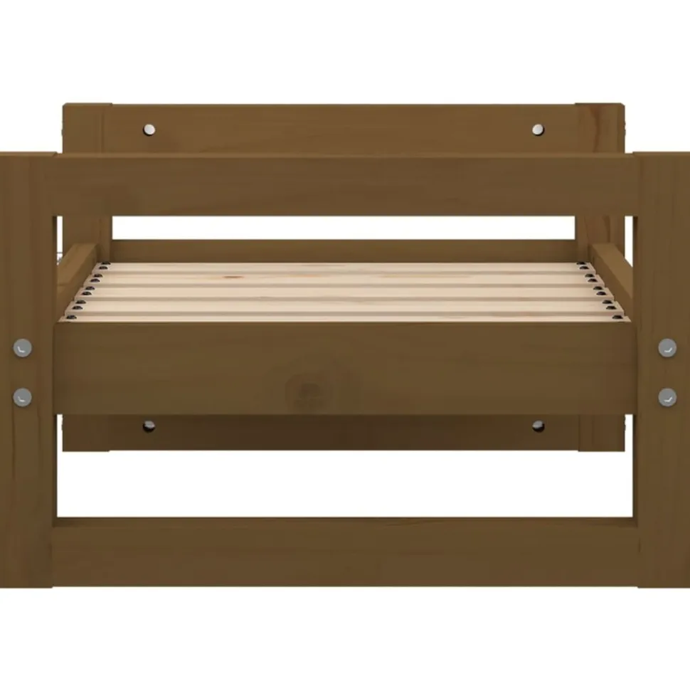 MAISON EXCLUSIVE - Lit pour chien marron miel 55,5x45,5x28 cm bois de pin solide