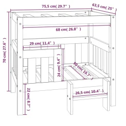 MAISON EXCLUSIVE - Lit pour chien marron miel 75,5x63,5x70 cm bois de pin solide