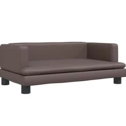MAISON EXCLUSIVE - Lit pour chien marron 80x45x30 cm similicuir