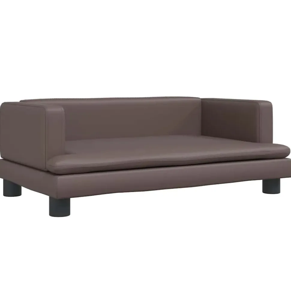 MAISON EXCLUSIVE - Lit pour chien marron 80x45x30 cm similicuir
