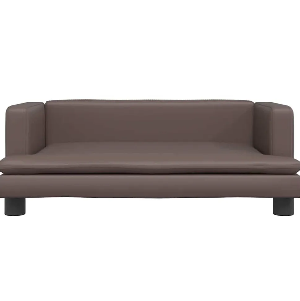 MAISON EXCLUSIVE - Lit pour chien marron 80x45x30 cm similicuir