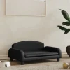 MAISON EXCLUSIVE - Lit pour chien noir 70x45x30 cm similicuir