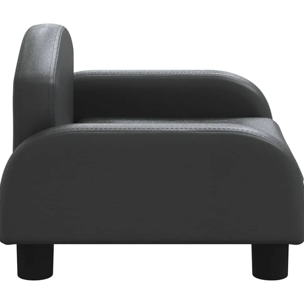 MAISON EXCLUSIVE - Lit pour chien noir 50x40x30 cm similicuir