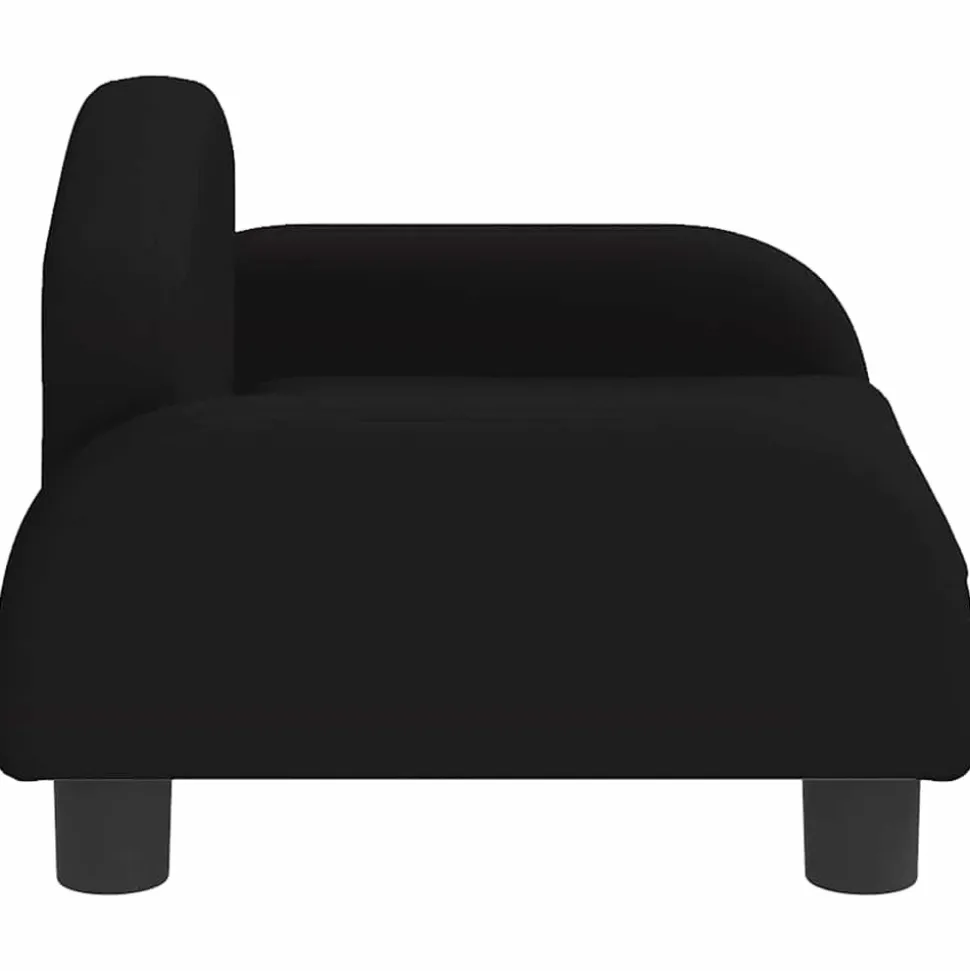 MAISON EXCLUSIVE - Lit pour chien noir 50x40x30 cm tissu