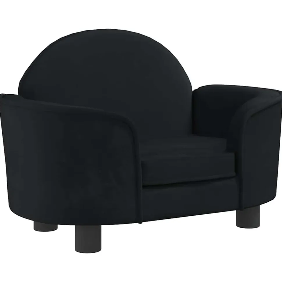 MAISON EXCLUSIVE - Lit pour chien noir 66x40x45 cm velours
