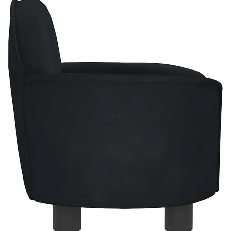 MAISON EXCLUSIVE - Lit pour chien noir 66x40x45 cm velours