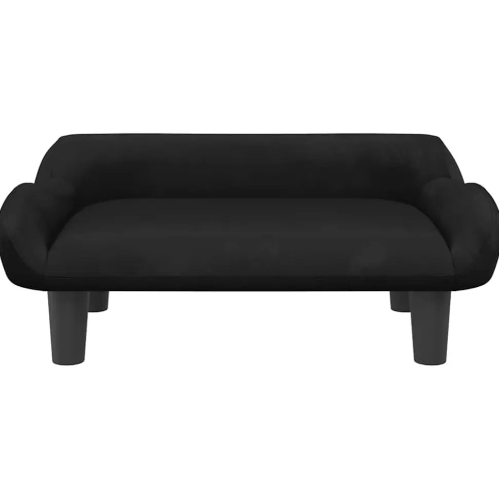 MAISON EXCLUSIVE - Lit pour chien noir 70x40x24 cm velours