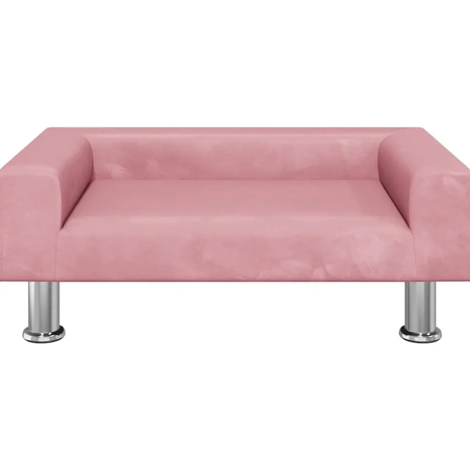 MAISON EXCLUSIVE - Lit pour chien rose 70x45x26,5 cm velours