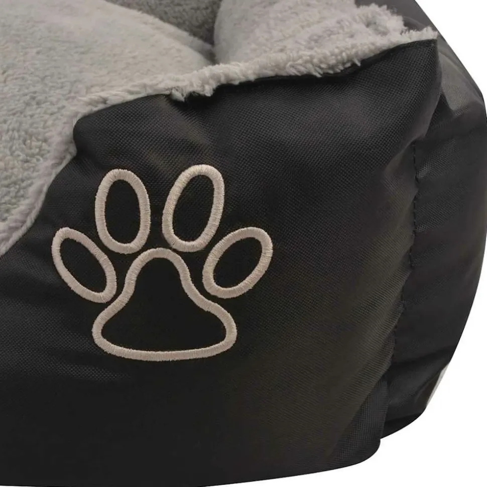 MAISON EXCLUSIVE - Lit pour chiens avec coussin rembourré taille l noir