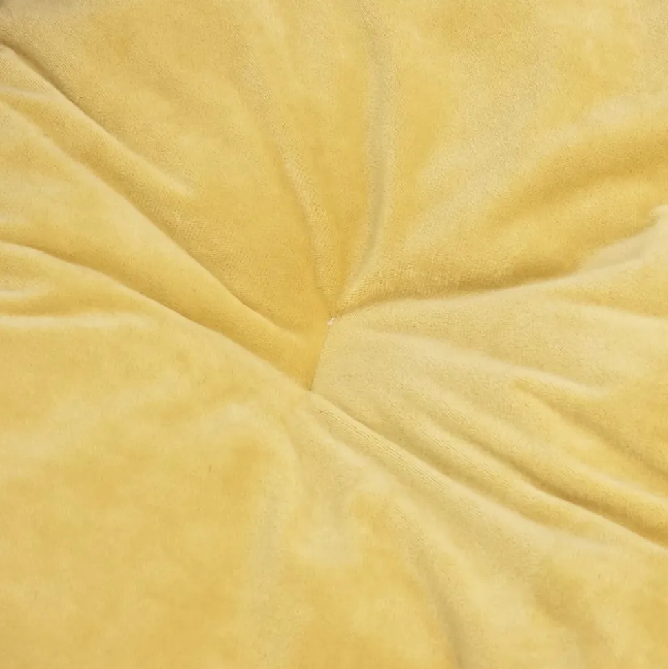 MAISON EXCLUSIVE - Lit pour chiens noir et jaune 99x89x21 cm peluche et similicuir