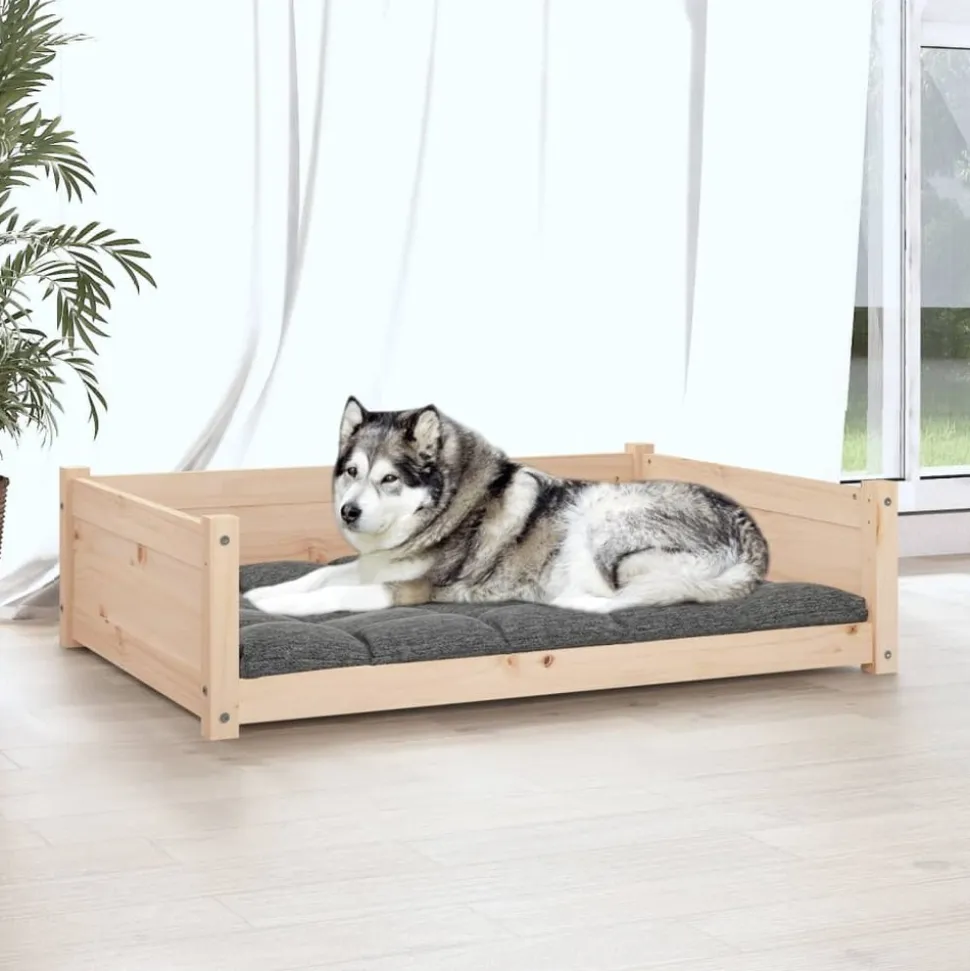 MAISON EXCLUSIVE - Lit pour chien 105,5x75,5x28 cm bois de pin solide