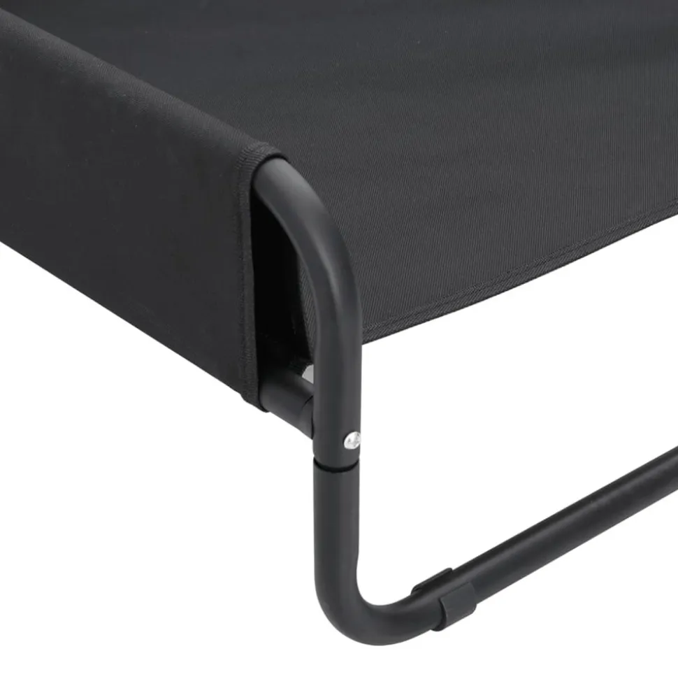 MAISON EXCLUSIVE - Lit surélevé pour chien anthracite tissu oxford et acier