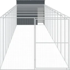 MAISON EXCLUSIVE - Niche pour chien avec cour anthracite 214x1273x181 cm