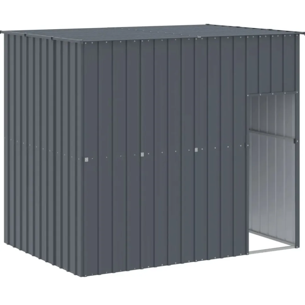 MAISON EXCLUSIVE - Niche pour chien avec cour anthracite 214x865x181 cm