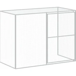 MAISON EXCLUSIVE - Niche pour chien avec cour anthracite 214x865x181 cm