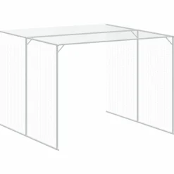 MAISON EXCLUSIVE - Niche pour chien avec cour anthracite 214x457x181 cm
