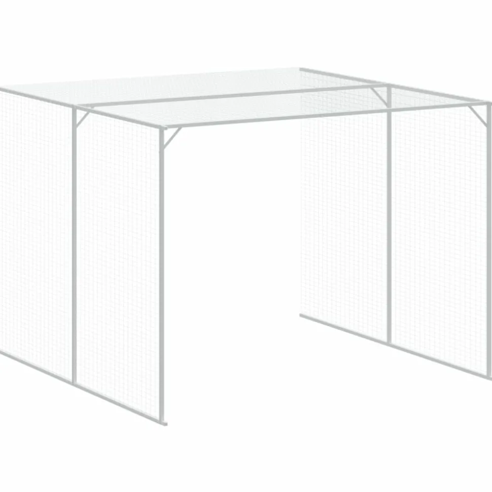 MAISON EXCLUSIVE - Niche pour chien avec cour anthracite 214x457x181 cm