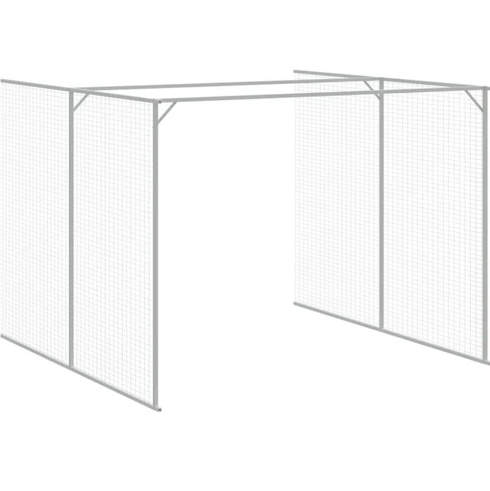 MAISON EXCLUSIVE - Niche pour chien avec cour anthracite 214x457x181 cm
