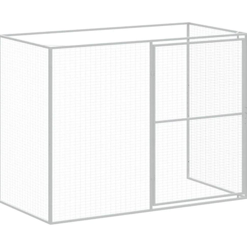 MAISON EXCLUSIVE - Niche pour chien avec cour anthracite 214x457x181 cm