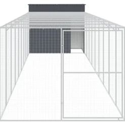 MAISON EXCLUSIVE - Niche pour chien avec cour anthracite 214x1069x181 cm