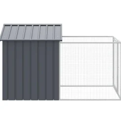 MAISON EXCLUSIVE - Niche pour chien avec cour anthracite 117x201x123 cm
