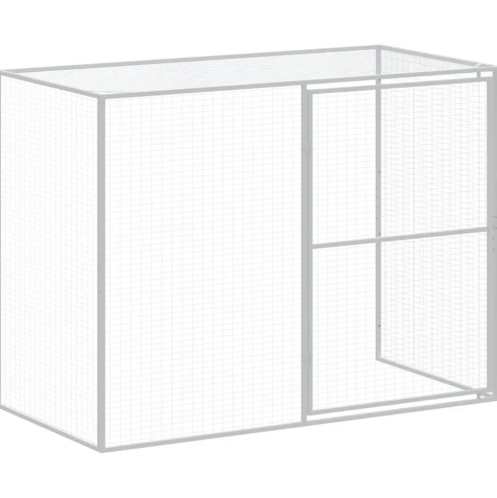 MAISON EXCLUSIVE - Niche pour chien avec cour gris clair 214x865x181 cm