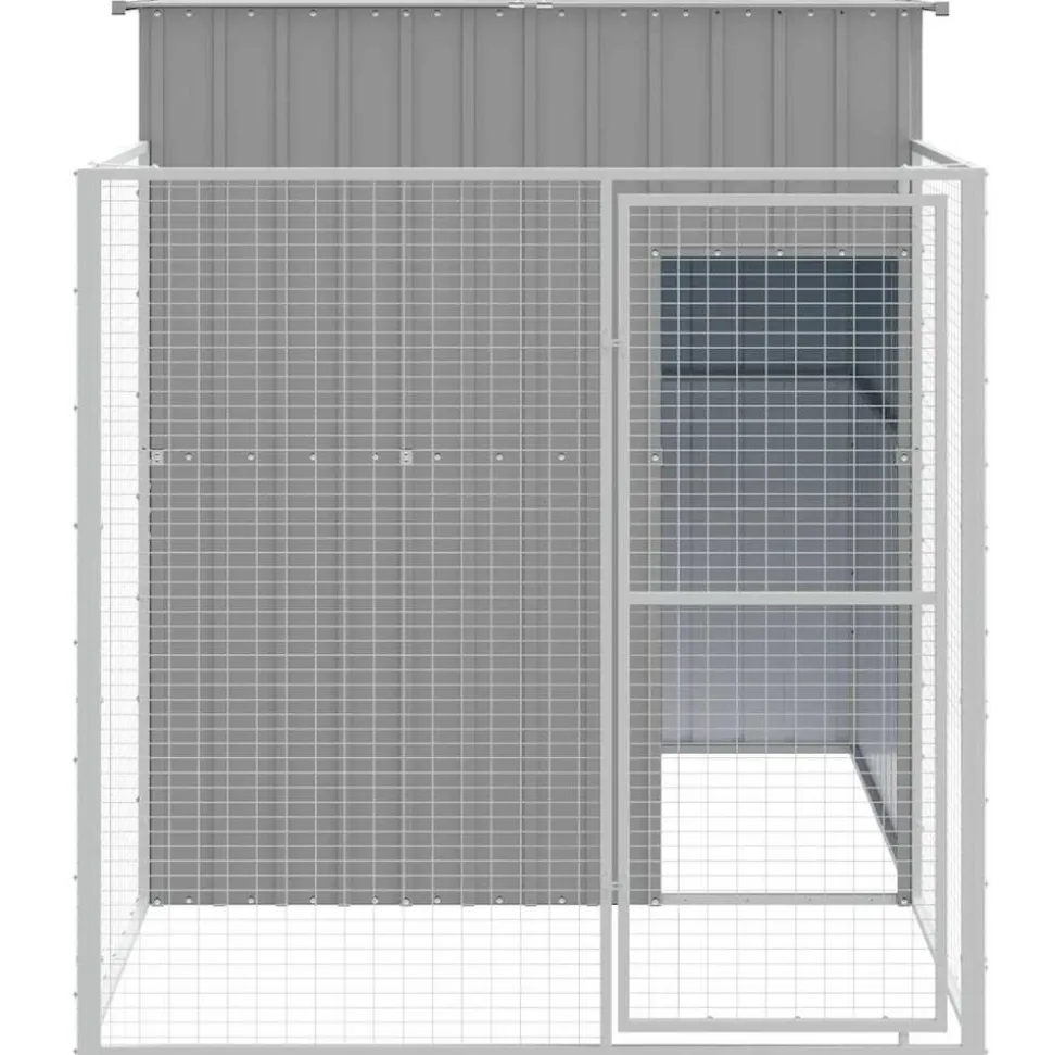 MAISON EXCLUSIVE - Niche pour chien avec cour gris clair 165x251x181 cm