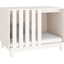 MAISON EXCLUSIVE - Niche pour chien blanc 90x60x67 cm bois de pin massif