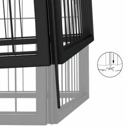 MAISON EXCLUSIVE - Parc pour chien 12panneaux noir 100x50cm acier enduit de poudre